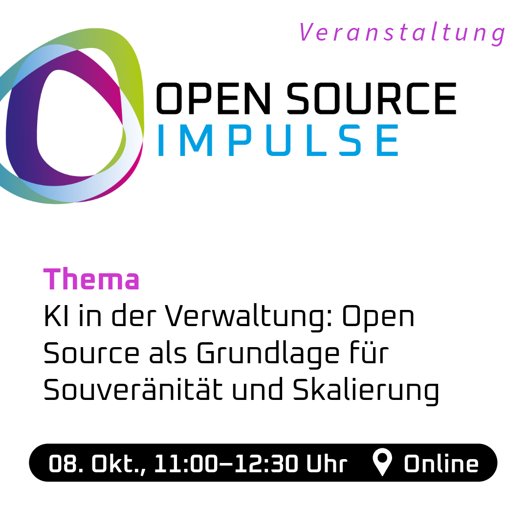 Open Source Impulse: KI in der Verwaltung (08.10.2026)